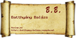 Batthyány Balázs névjegykártya