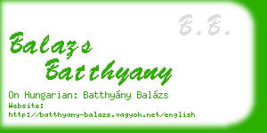 balazs batthyany business card