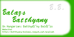 balazs batthyany business card